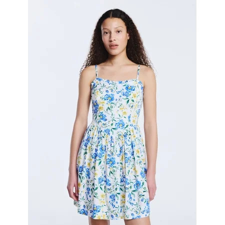 Free Assembly Women's Cotton Corset Mini Dress, Sizes XS-XXL | Walmart (US)