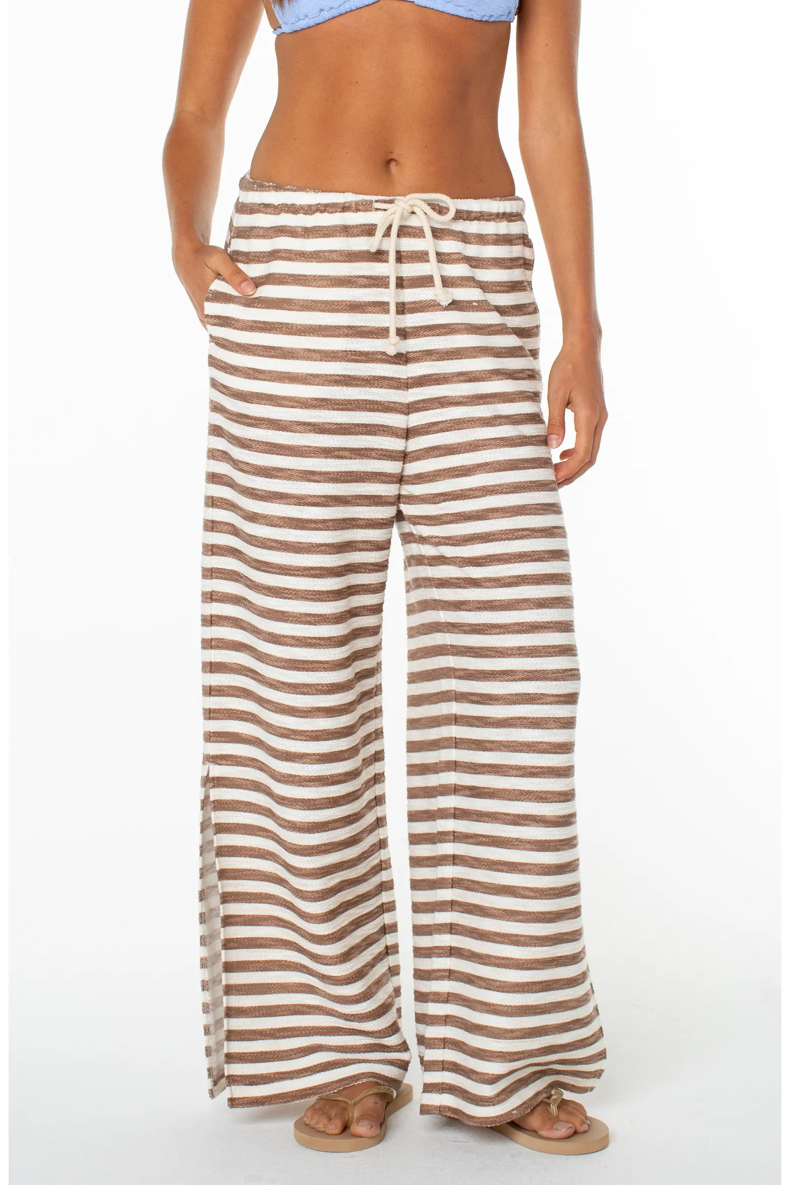 Beach Breeze Stripe Drawstring Waist Stretch Cotton Pants (Women) | Nordstrom | Nordstrom