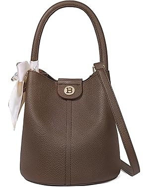 BOSTANTEN Small Crossbody Bags for Women Vegan Leather Mini Bucket Handbag Removable Shoulder Str... | Amazon (US)