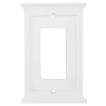 allen + roth Capitol 1-Gang Standard Decorator Wall Plate, White | Lowe's