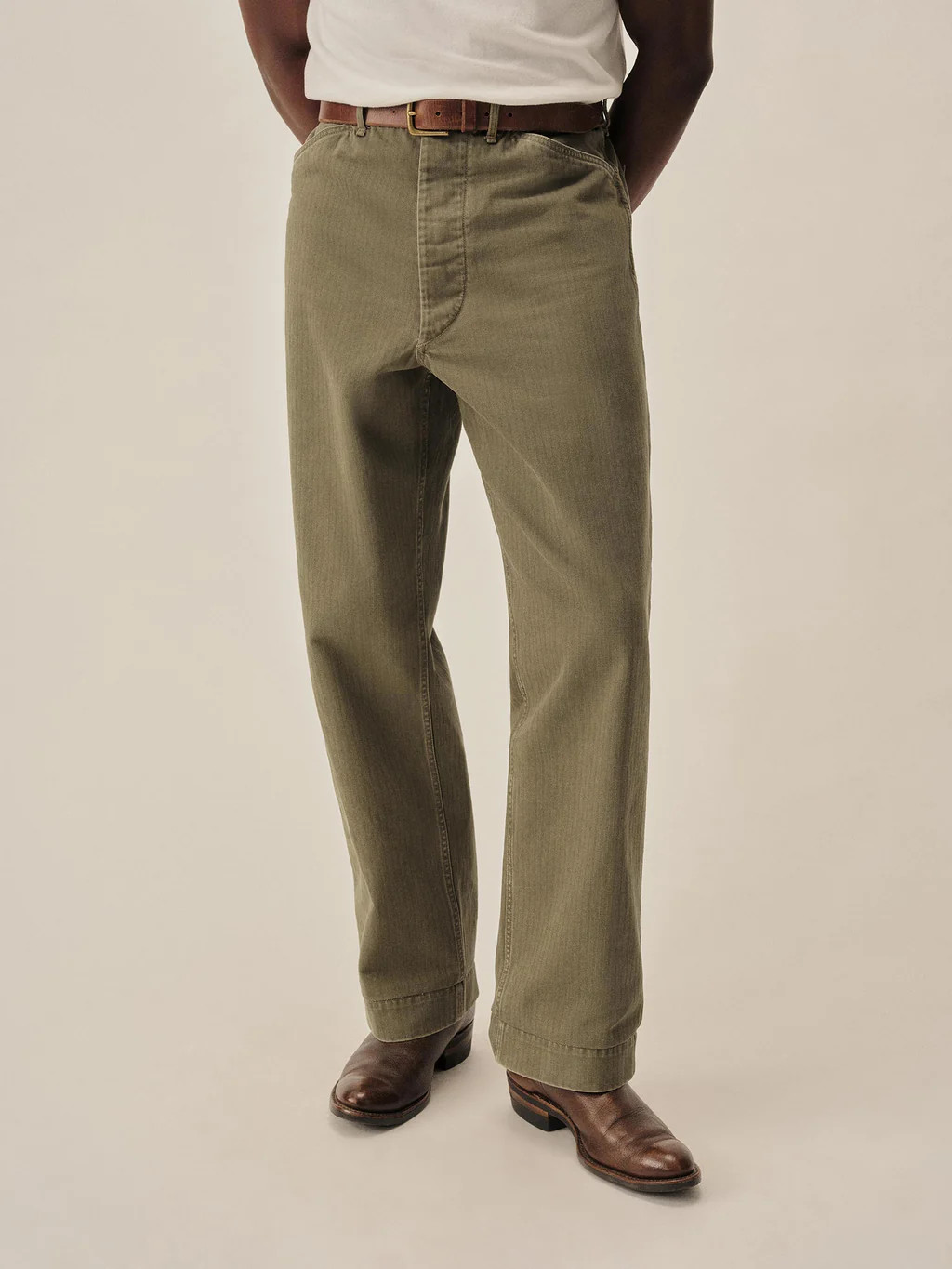 Grassland Herringbone Twill Full Saddle Field Pant - Buck Mason- Modern American Classics | Buck Mason