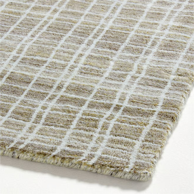 Talence Pet-Friendly Performance Checkered Sand Beige Area Rug 6'x9' + Reviews | Crate & Barrel | Crate & Barrel