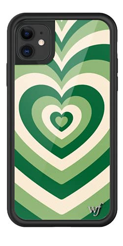 Wildflower Cases - Matcha Latte Love Case, Compatible with Apple iPhone 11 | Green, White, Hearts, Ombre, Trendy - Protective Black Bumper, 4ft Drop Test Certified, Women Owned Small Business | Amazon (US)
