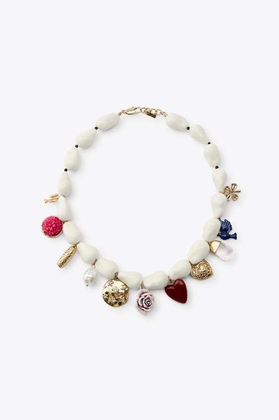 PEARL CHARMS NECKLACE | Zara US