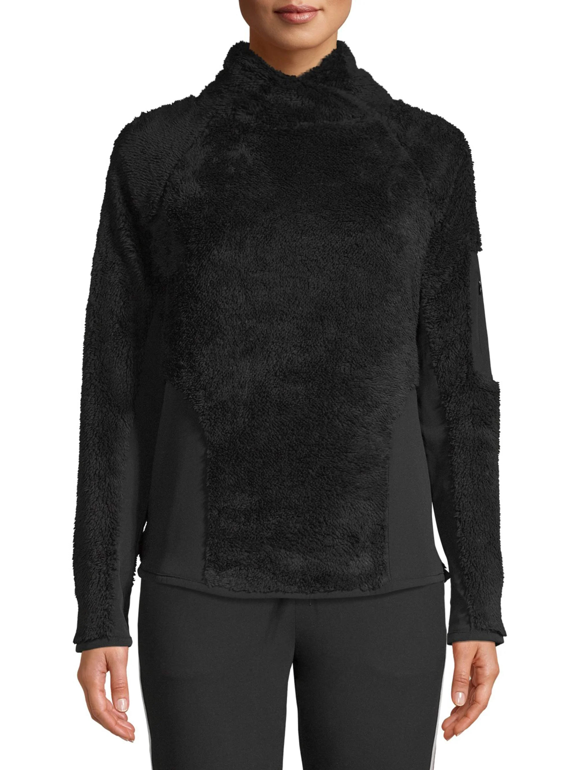 Athletic Works Women's Sherpa Pullover Jacket | Walmart (US)