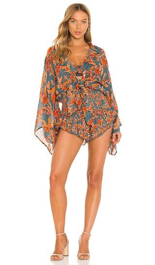 X REVOLVE Bali Painterly Tropics Set in Ocean Combo | Revolve Clothing (Global)