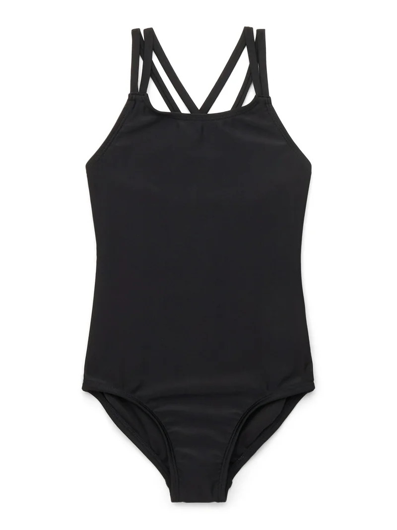 Wonder Nation Girls One Piece Swimsuit with UPF50+ | Walmart (US)