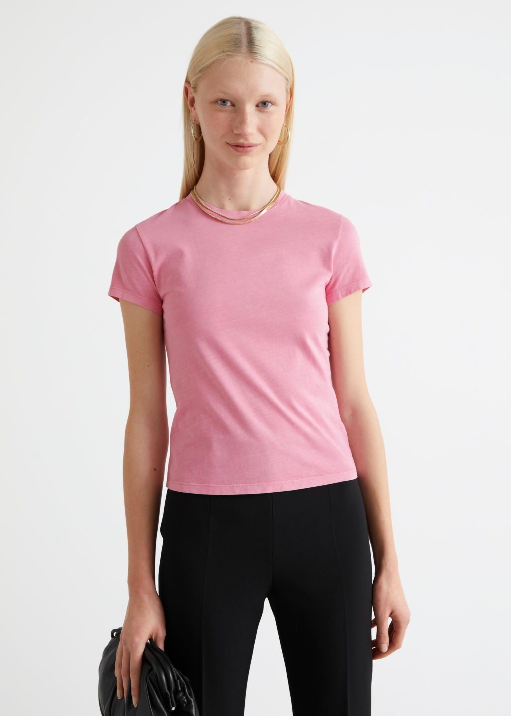 Figurbetontes T-Shirt mit Rundhalsausschnitt | & Other Stories (EU + UK)