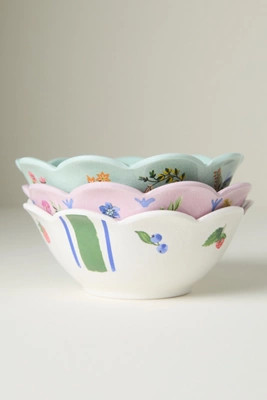 Annette Floral Melamine Nut Bowls, Mixed Set of 3 | Anthropologie (US)