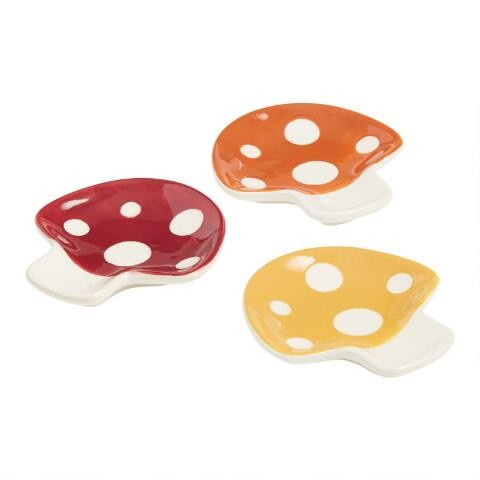 Ceramic Mushroom Tea Rests Set of 3 | World Market