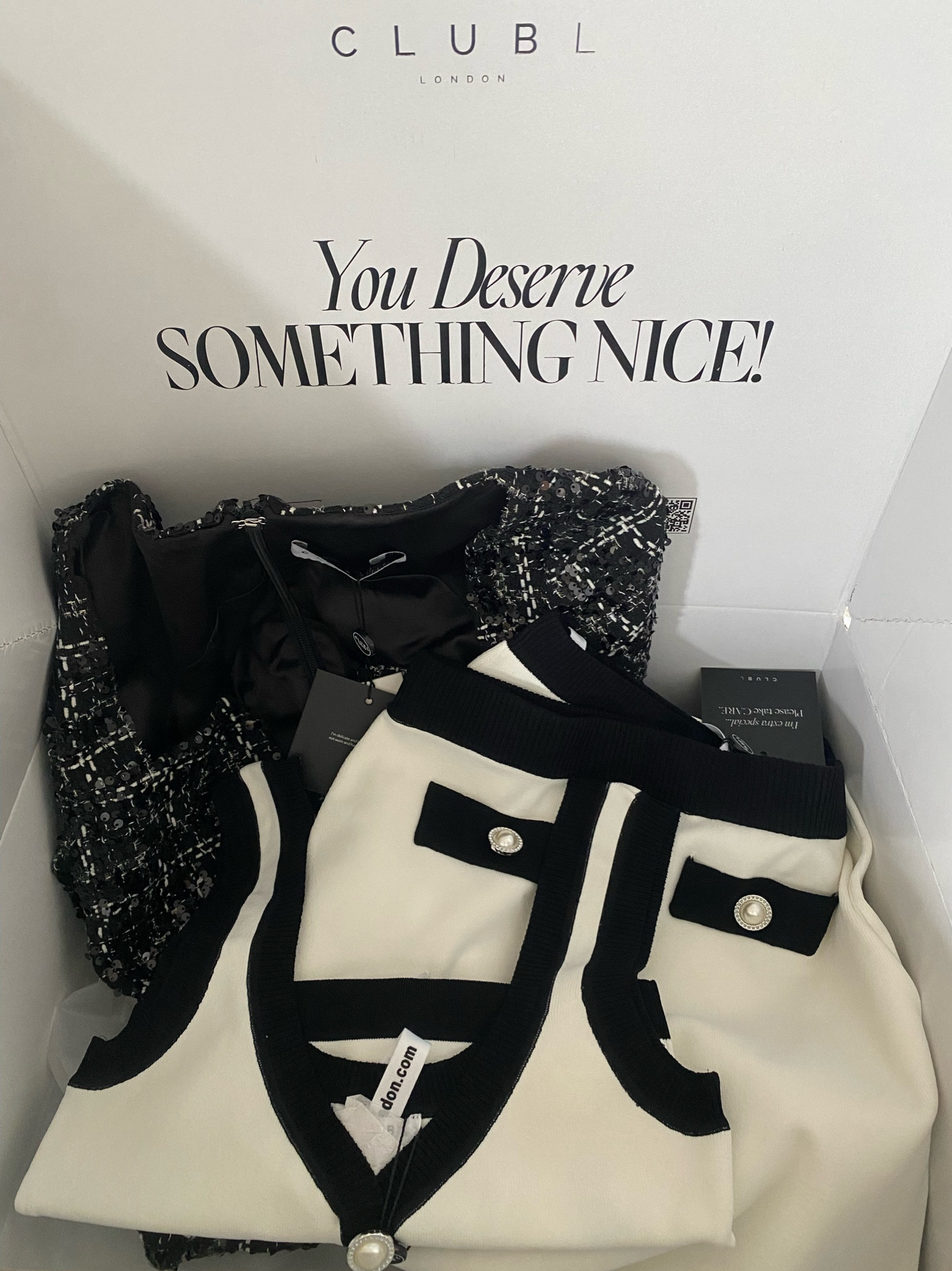 The new Ma Cherie Collection from Club L London is STUNNING OMG!! 😍🍂 

#clubl #clubllondon #eveningwear #womenswear #womensfashion #stylingtips #tweed #autumn #autumnoutfit #contrast #blackandwhite 

#FashionMonth #LTKautumn #LTKpartywear