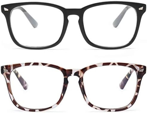 livho 2 Pack Blue Light Blocking Glasses, Computer Reading/Gaming/TV/Phones Glasses for Women Men... | Amazon (US)