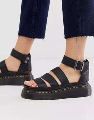 Dr Martens Clarissa II quad sandals in black | ASOS (Global)