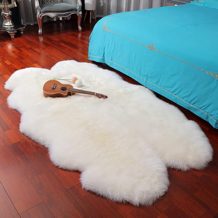 LLB Genuine Sheepskin Area Rug Wool Rug Fur Carpet Fluffy Fur Rug for Living Room Kids Bedroom Re... | Amazon (CA)