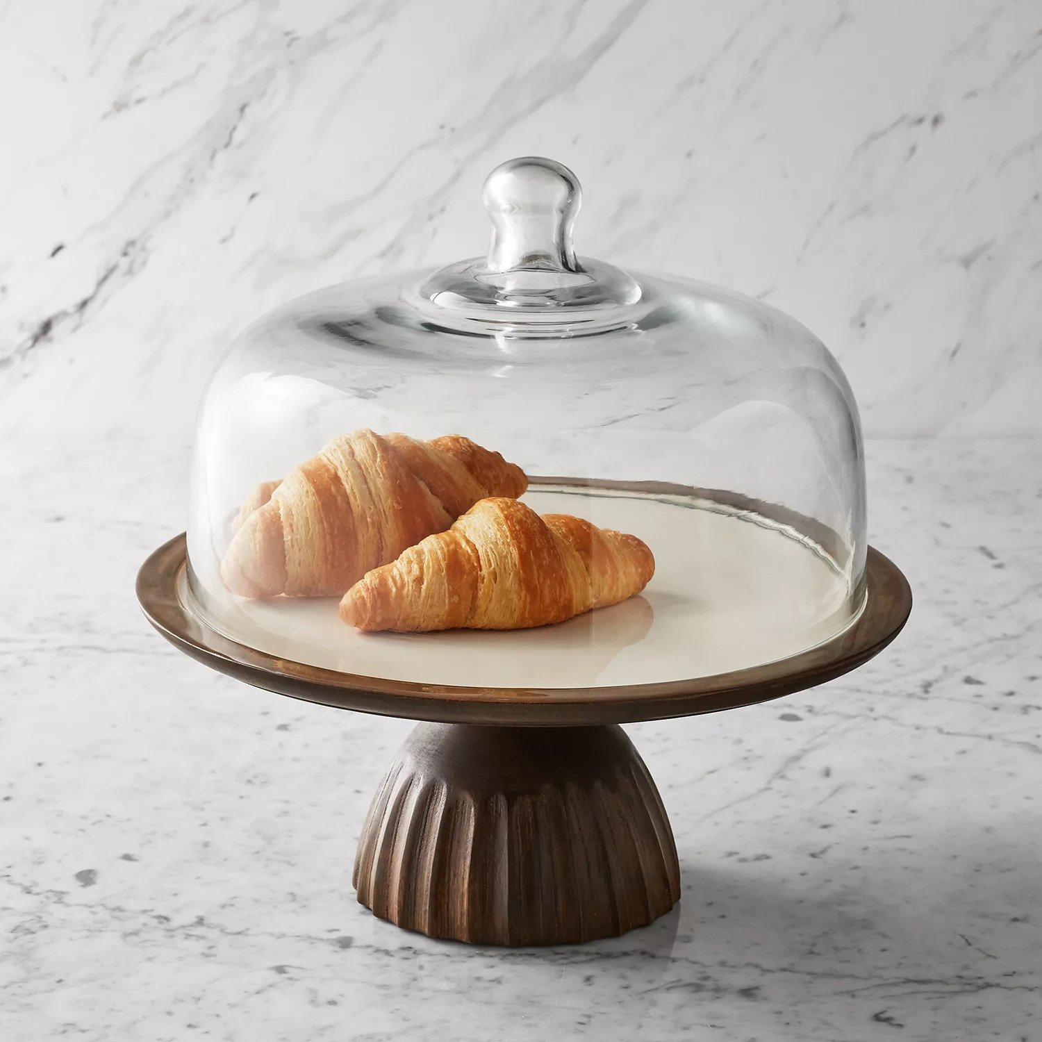 Member's Mark Mango Wood Cake Stand with Glass Dome Lid (Assorted Colors) | Sam's Club