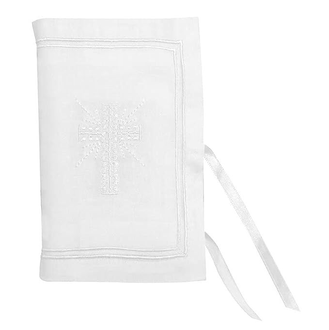 Stephan Baby Keepsake Bible with Embroidered Cover and Ribbon-Tie Closure, White | Amazon (US)