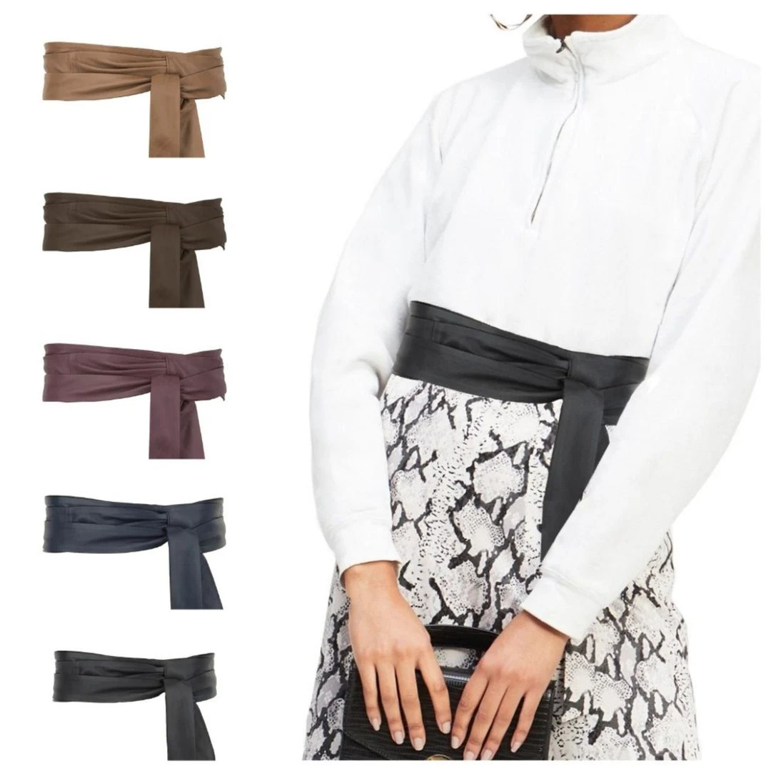 Obi Belt Waist Belt Real Leather Wrap Belt Black Belt Goth - Etsy UK | Etsy (UK)