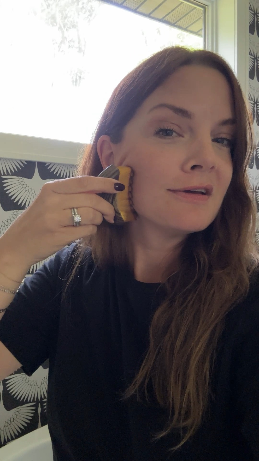 A lymphatic brush can help move fluid out of your face better than a stone because the pressure is more controlled with flexible bristles  

#LTKOver40 #LTKU #LTKBeauty