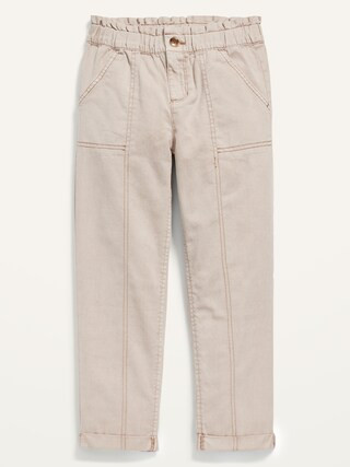 High-Waisted Garment-Dyed Utility Pants for Girls | Old Navy (US)
