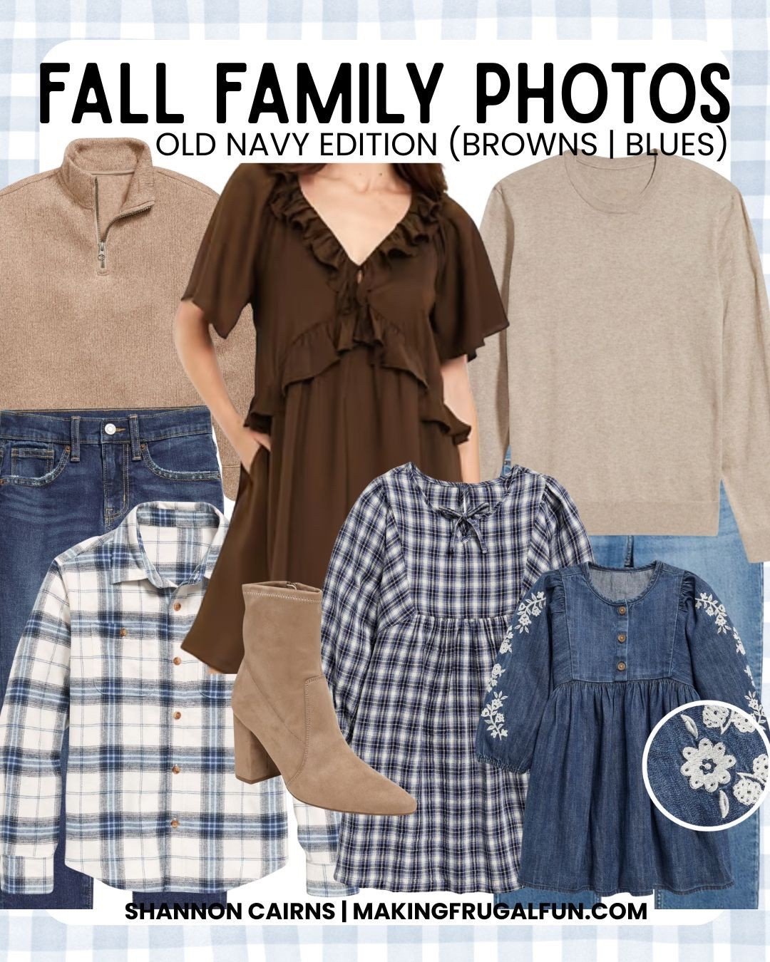 Fall family photo outfit planning inspiration and ideas.

Navy dark blue chocolate brown neutral color scheme
Fall outfits
Old Navy Finds
Affordable fall outfits

#LTKFindsUnder50 #LTKFamily #LTKStyleTip