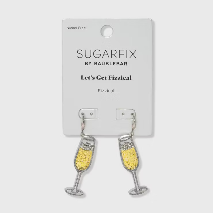 SUGARFIX by BaubleBar Champagne Glass Drop Earrings - Gold | Target
