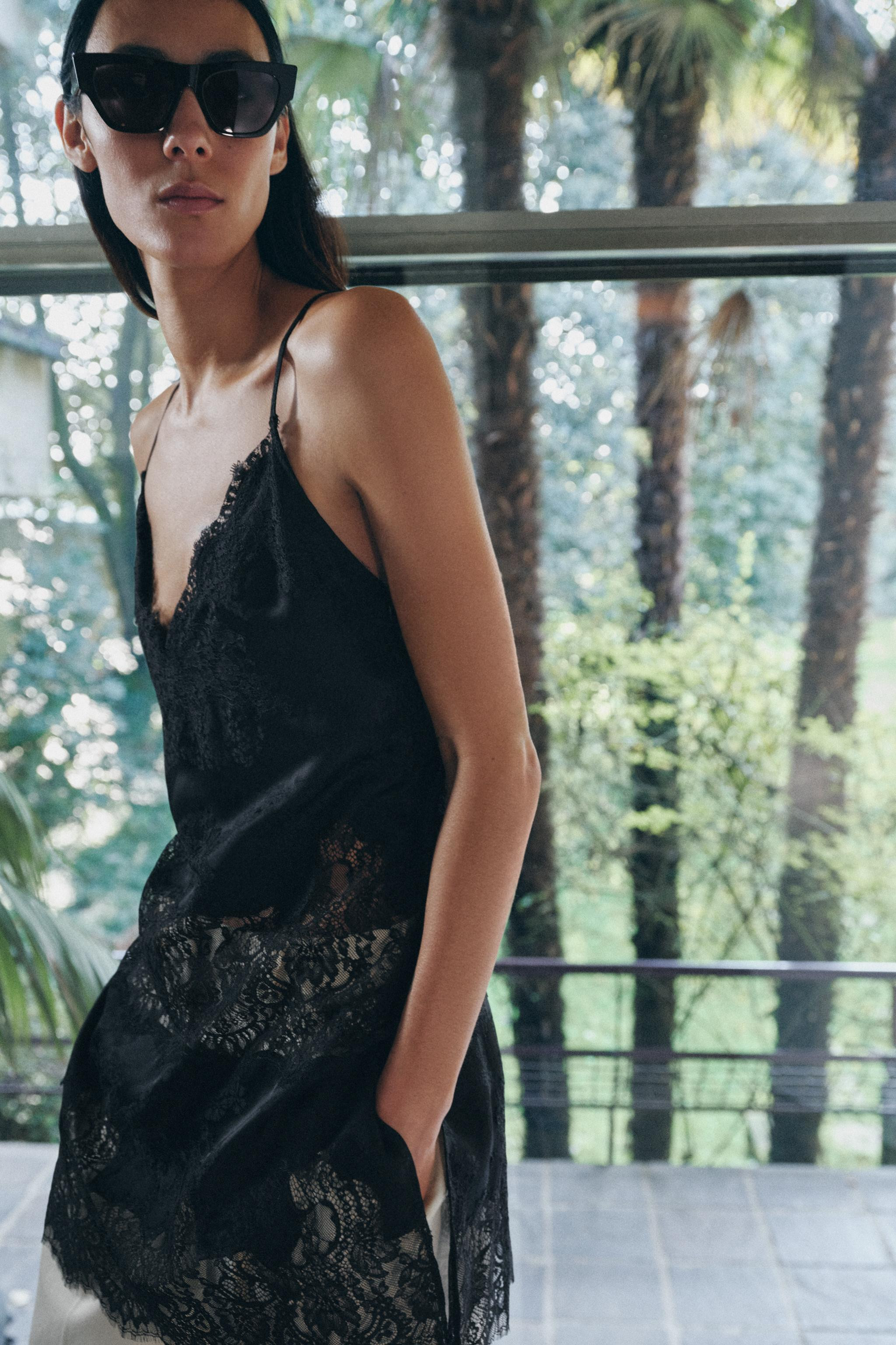 ZW COLLECTION LONG LACE TOP | Zara UK