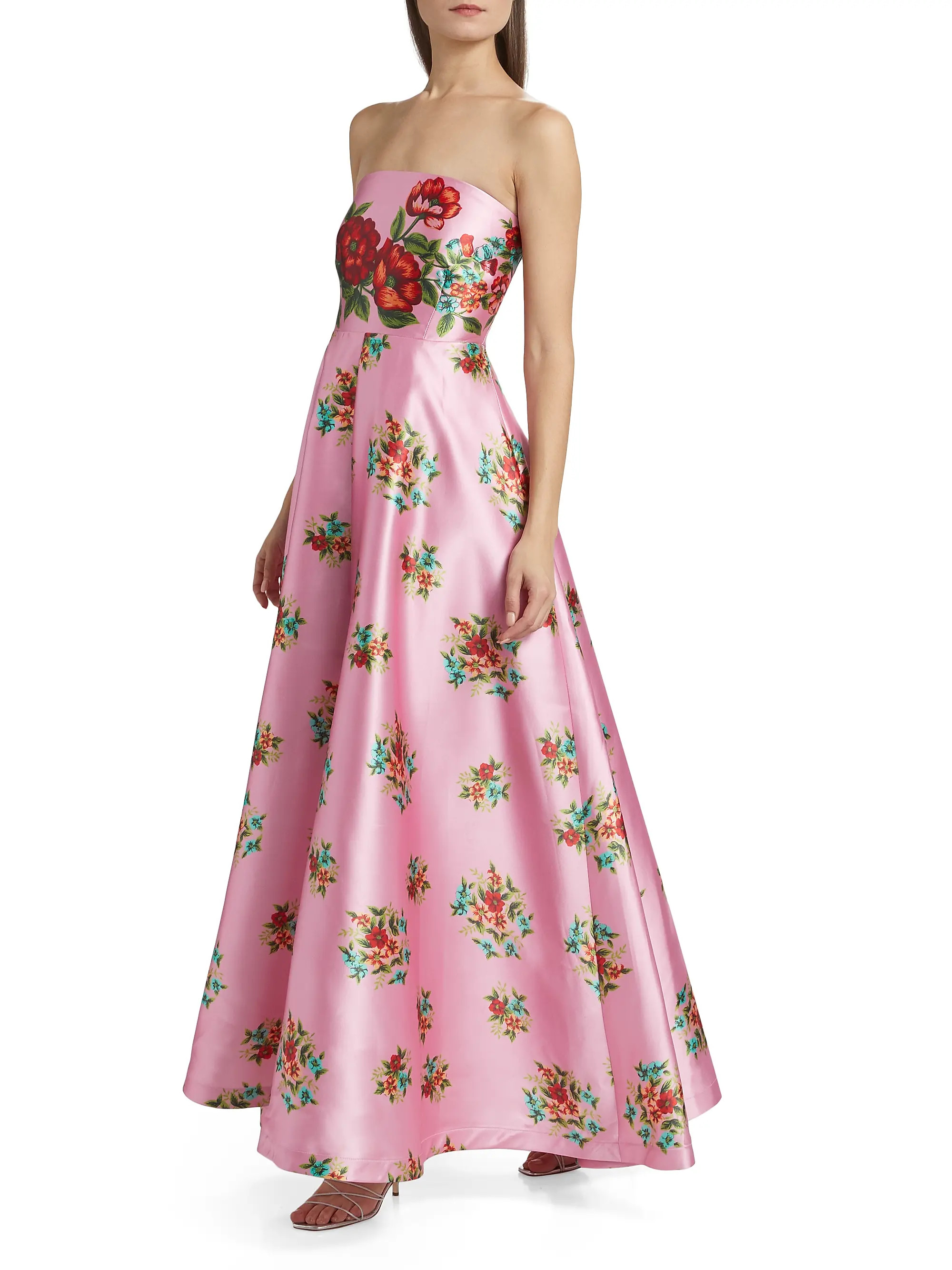 Audrey Floral Strapless Fit & Flare Maxi Dress | Saks Fifth Avenue