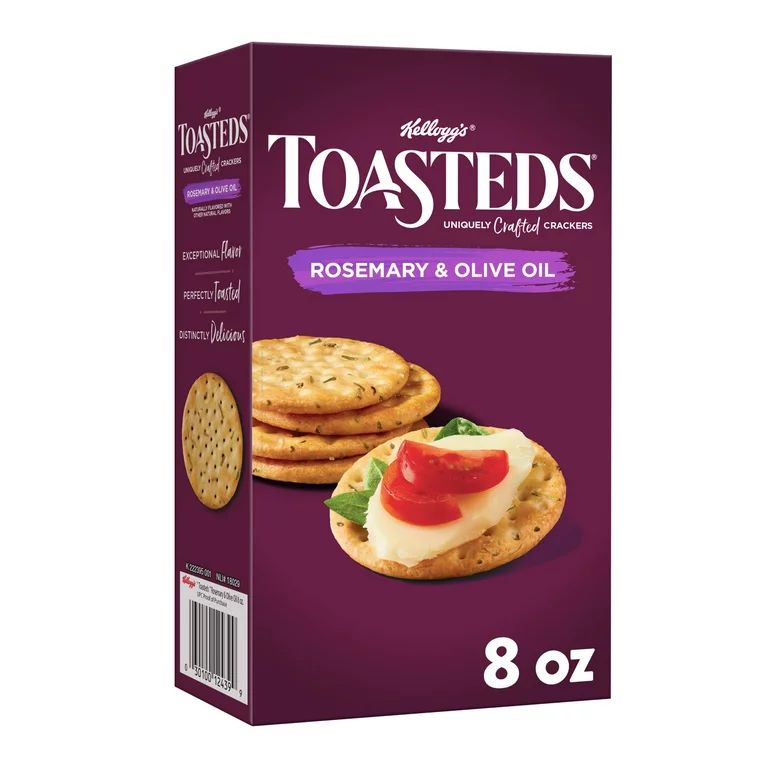 Toasteds Rosemary & Olive Oil Crackers, 8 oz - Walmart.com | Walmart (US)