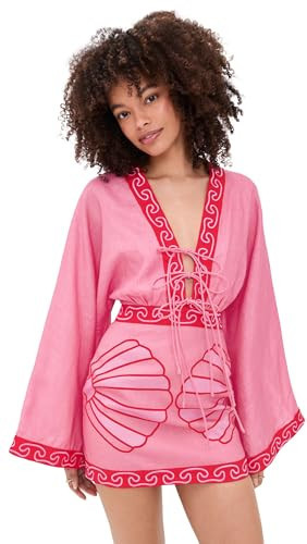 The Wolf Gang Women's Concha Long Sleeve Mini Dress, Candy Shell, S | Amazon (US)
