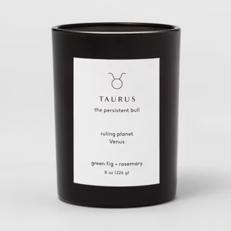 8oz Glass Jar Zodiac Candles Black - Project 62™ | Target