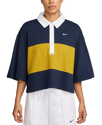 Nike Sportswear Women's Short-Sleeve Oversized Polo Top - Macy's | Macy's