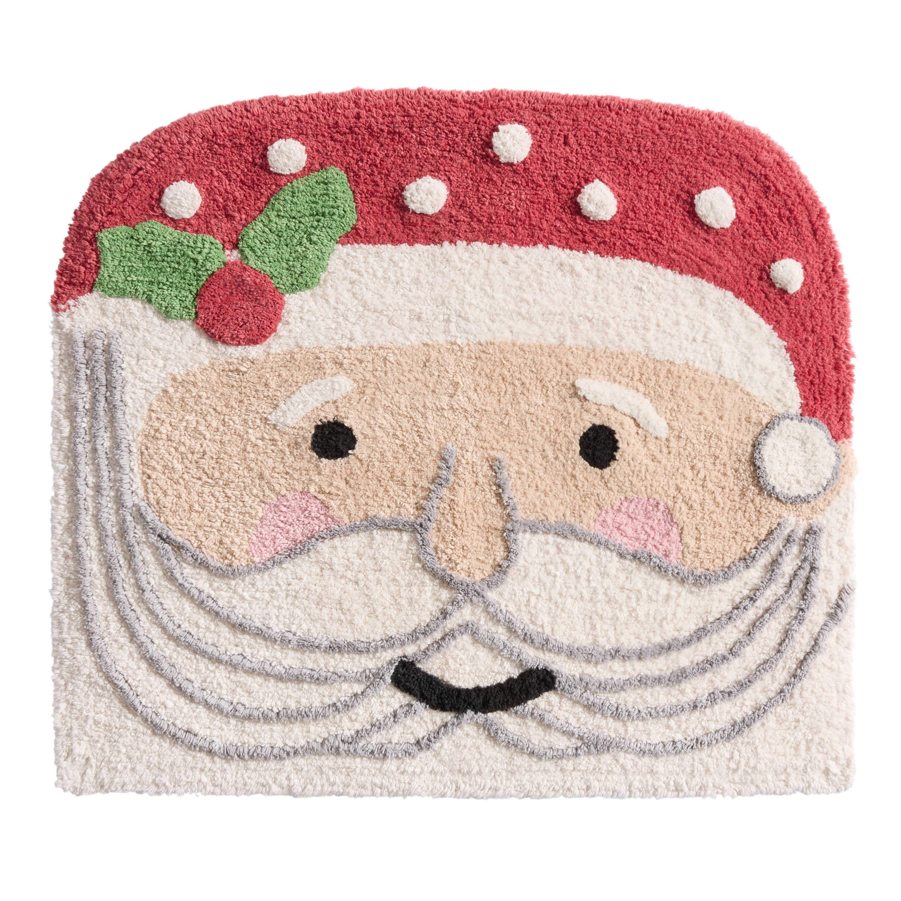 Red and White Santa Tufted Bath Mat | World Market