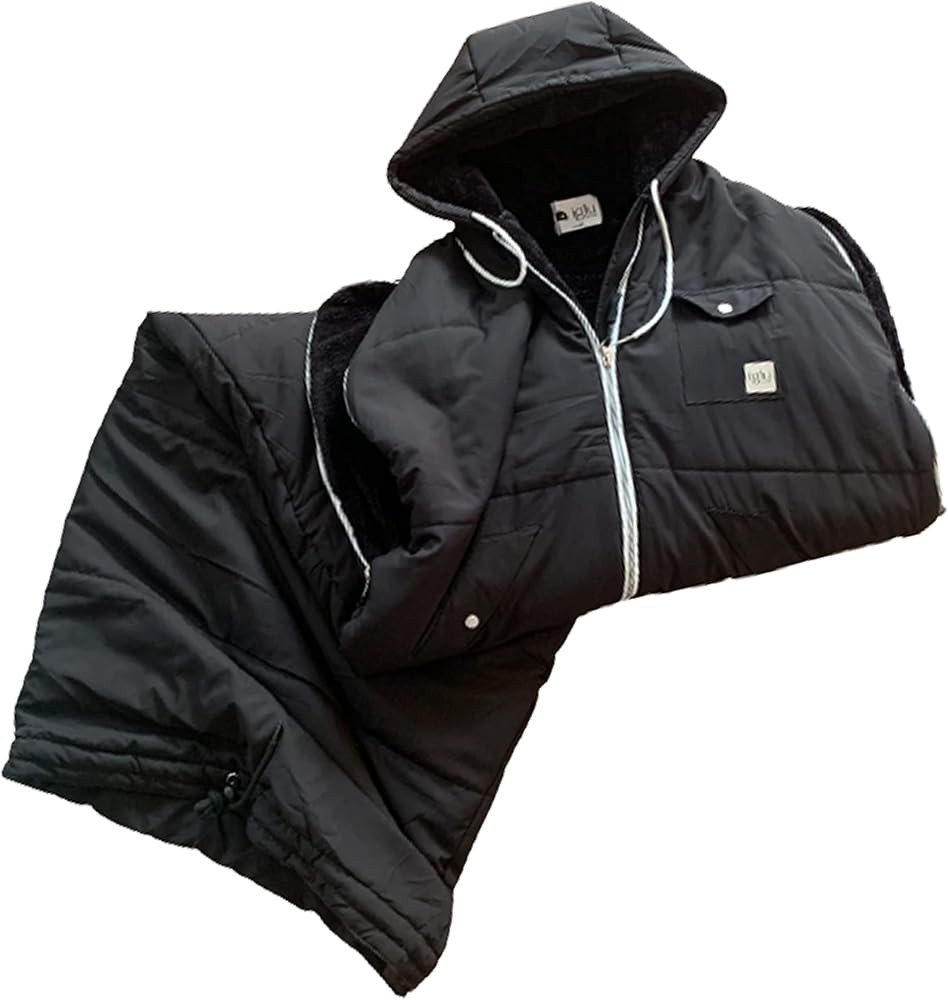 Wearable Sleeping Bag Long Puffer Jacket Stadium Sack Camping Sports Stadiums Poncho Blanket | Amazon (US)