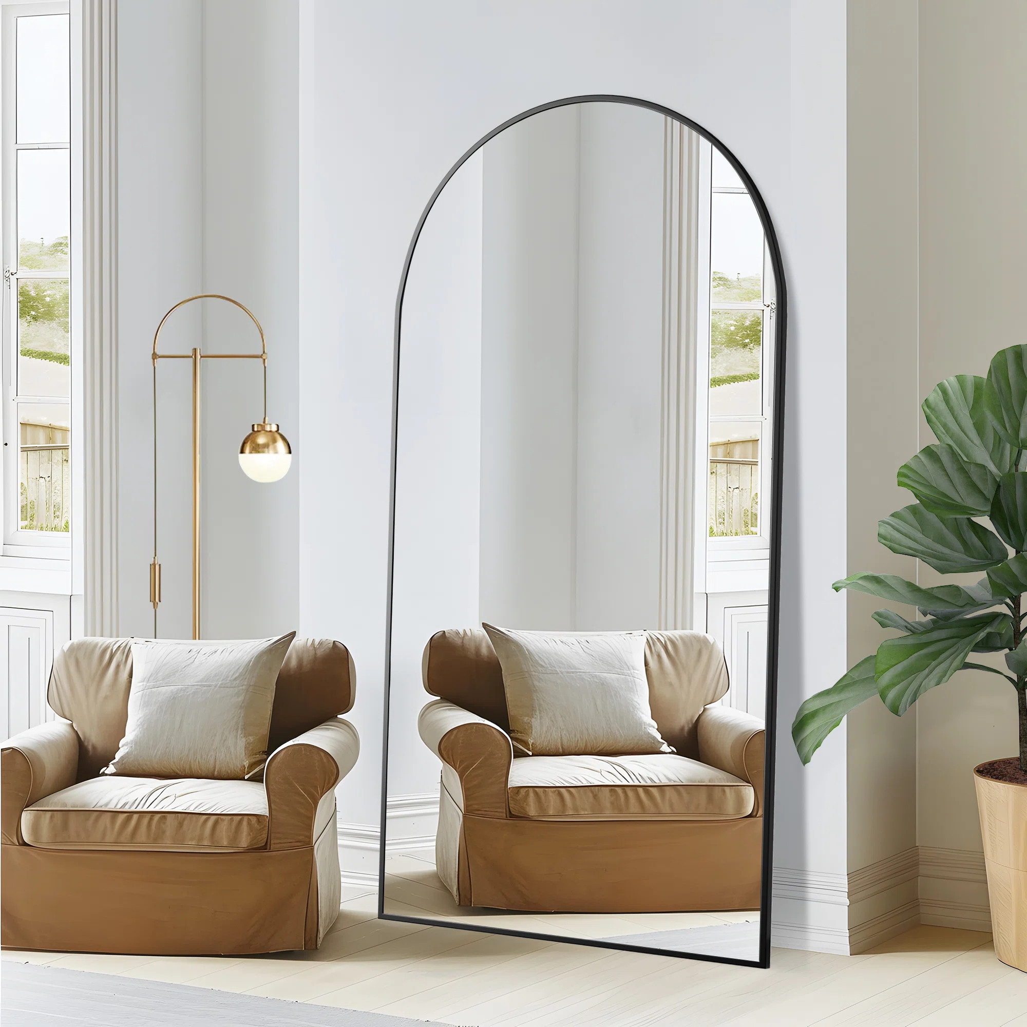 Arch Metal Full Length Wall Mirror with Bracket | Wayfair North America