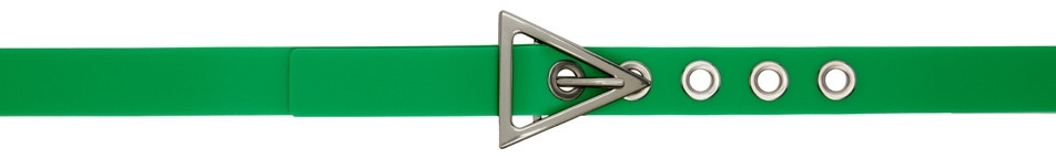 Bottega Veneta Green Triangle Belt | SSENSE