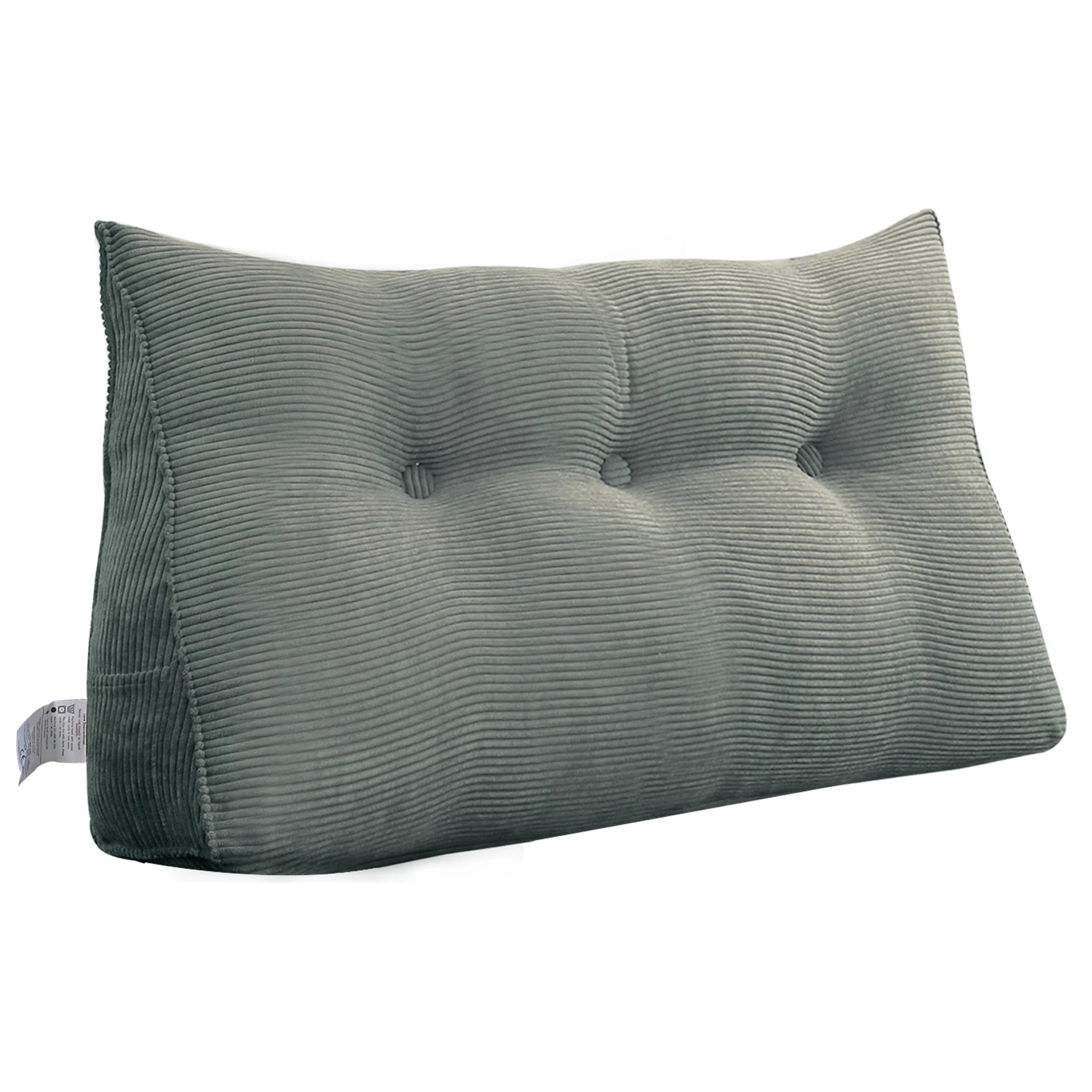 Sit-up Back Comfort 100% Cotton Corduroy Backrest Bed Back Support Headboard Wedge Reading Pillow | Wayfair North America