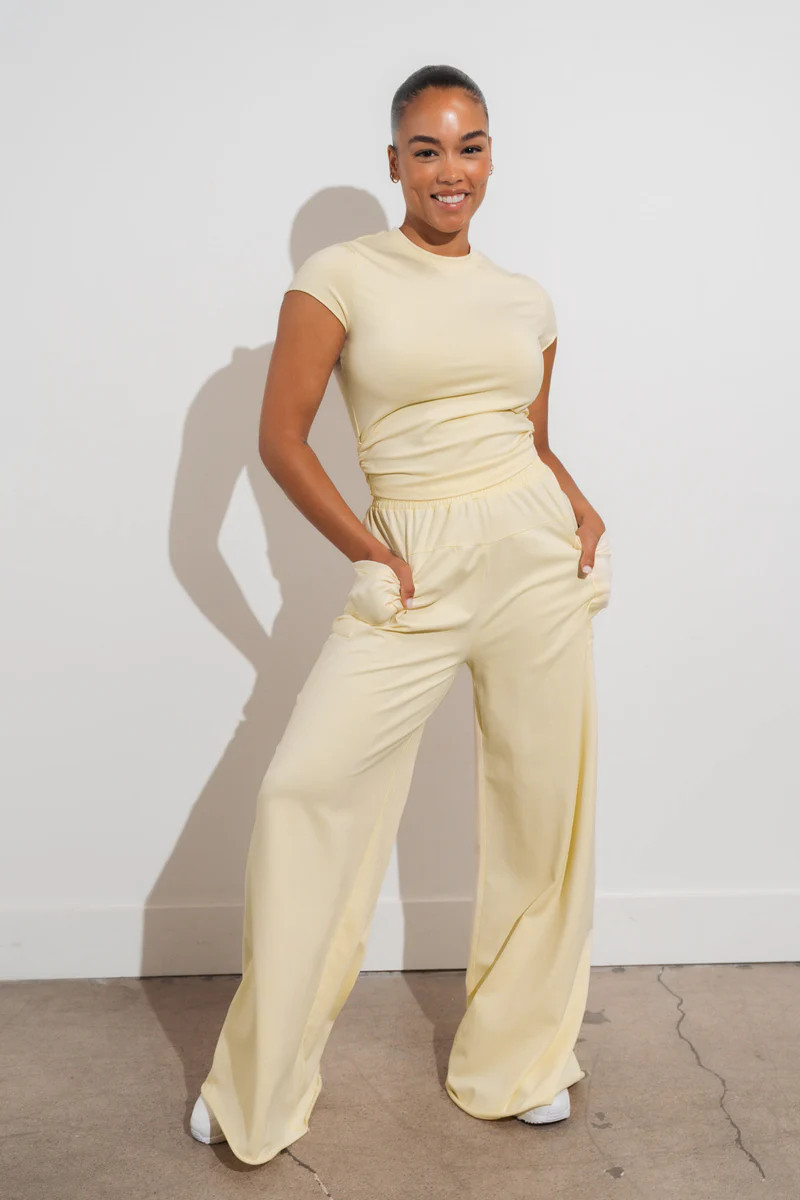 Vitality Essence Palazzo Pant - Butter | Vitality