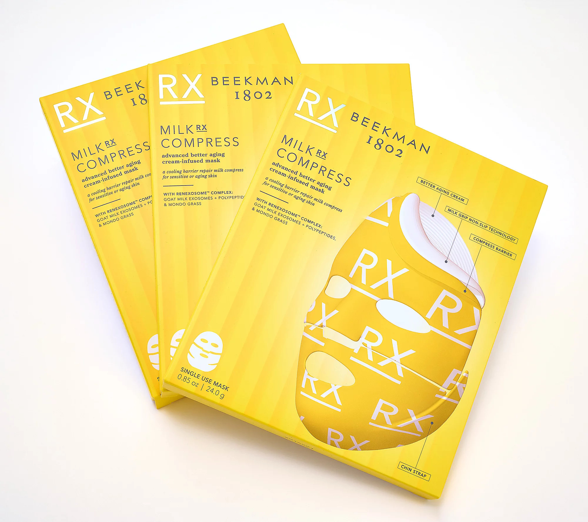 Beekman 1802 Milk Rx Better Aging Compress Mask Trio | QVC