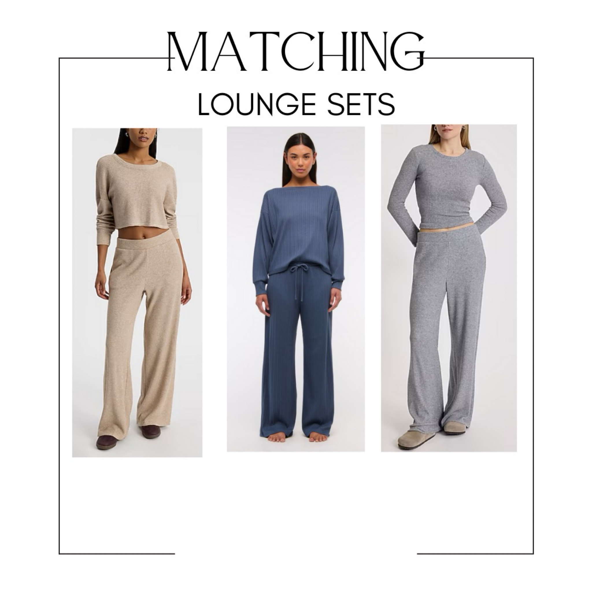Matching sets, these matching lounge sets are adorable and perfect for travel outfit or casual days 

#LTKFitness #LTKTravel #LTKActive