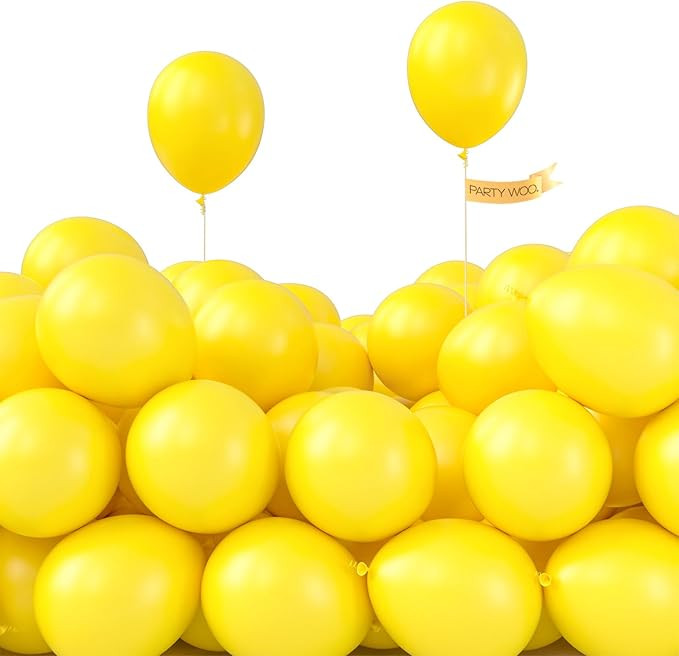 PartyWoo Yellow Balloons 50pcs 5 Inch Small Mini Matte Yellow Latex Balloons for Easter Bee Baby ... | Amazon (US)