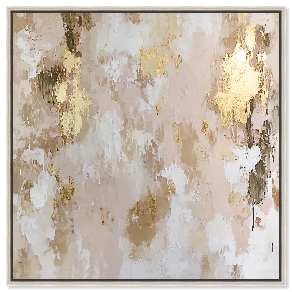 Golden Glimmer Gesture I Canvas Neutral Wall Art by Art Remedy | Wayfair North America