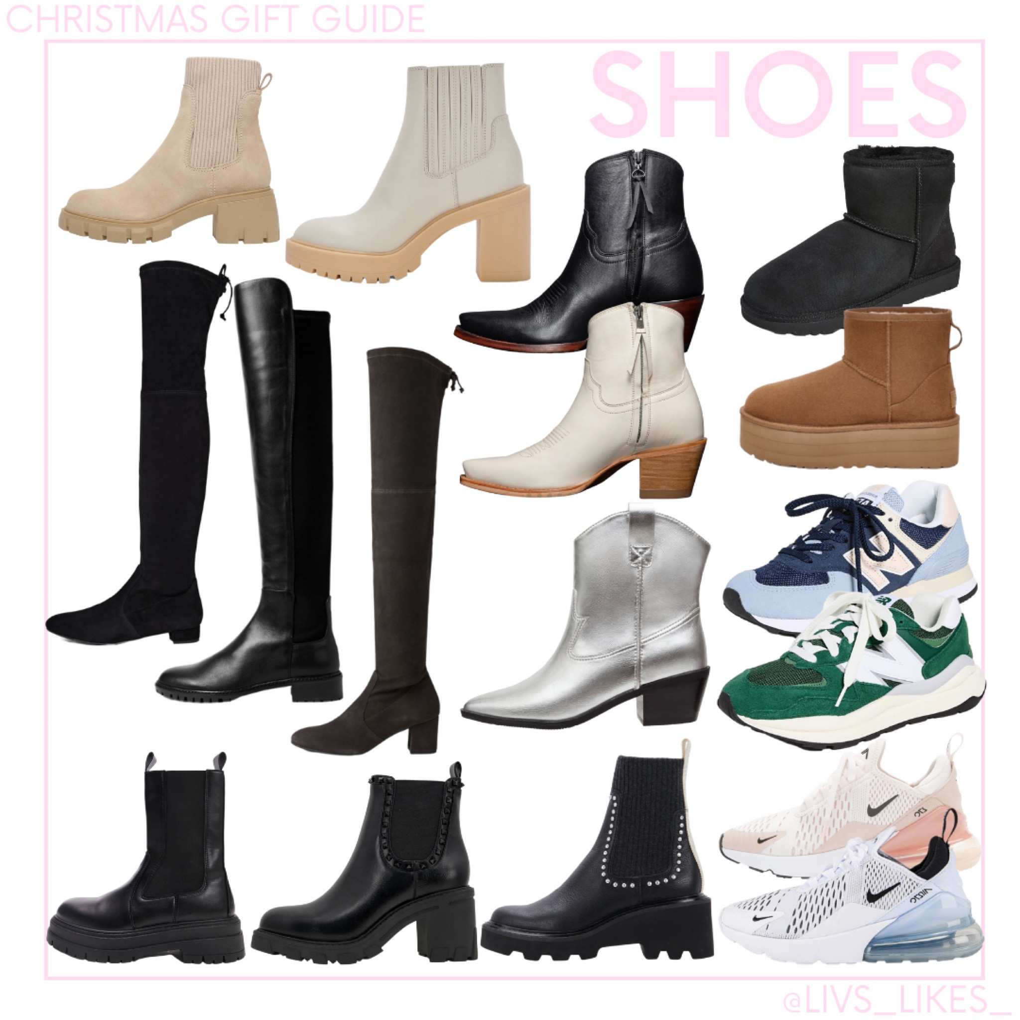 Christmas gift guide - shoes! #xmas #giftguide #shoes #booties #kneeboots #cowgirlboots #christmas #ltk 

#LTKshoecrush #LTKHoliday #LTKSeasonal