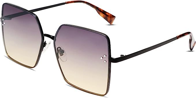 SOJOS Trendy Square Sunglasses Womens Big Oversized Designer Style UV Protection Sunnies Shades S... | Amazon (US)