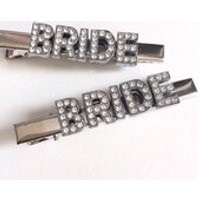 Bride clip, Bride bobby pin, Bride hair slide, silver diamante bride hair clip, bridal hair accessor | Etsy (US)