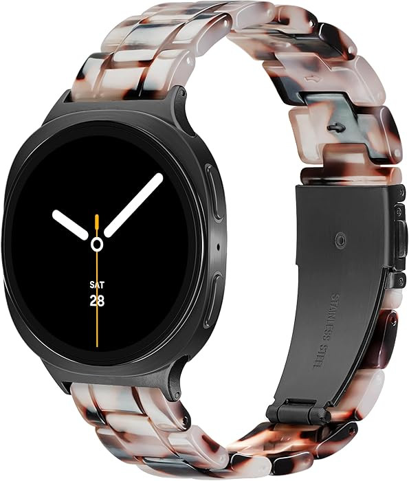 Resin Band for Samsung Galaxy Watch 8 Band 40mm 44mm/Galaxy Watch 8 Classic Band 46mm Women Men, ... | Amazon (US)