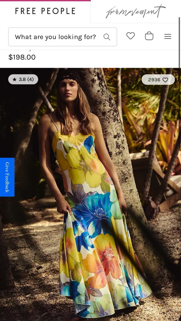 I took some inspiration from Farm Rio, Anthro and Free people to get this dress! 3 different colors - so many options. 
My favorite is the back. That tiny detail makes the dress so cool!
#reel #explore #fashion #dress #summerdress