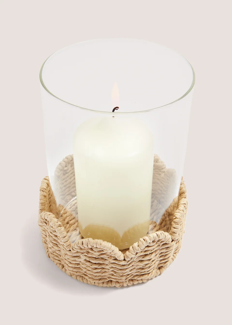 Scallop Edge Hurricane Candle Holder | Matalan (UK)