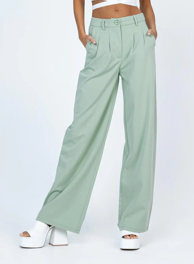 Archer Pants Green | Princess Polly US