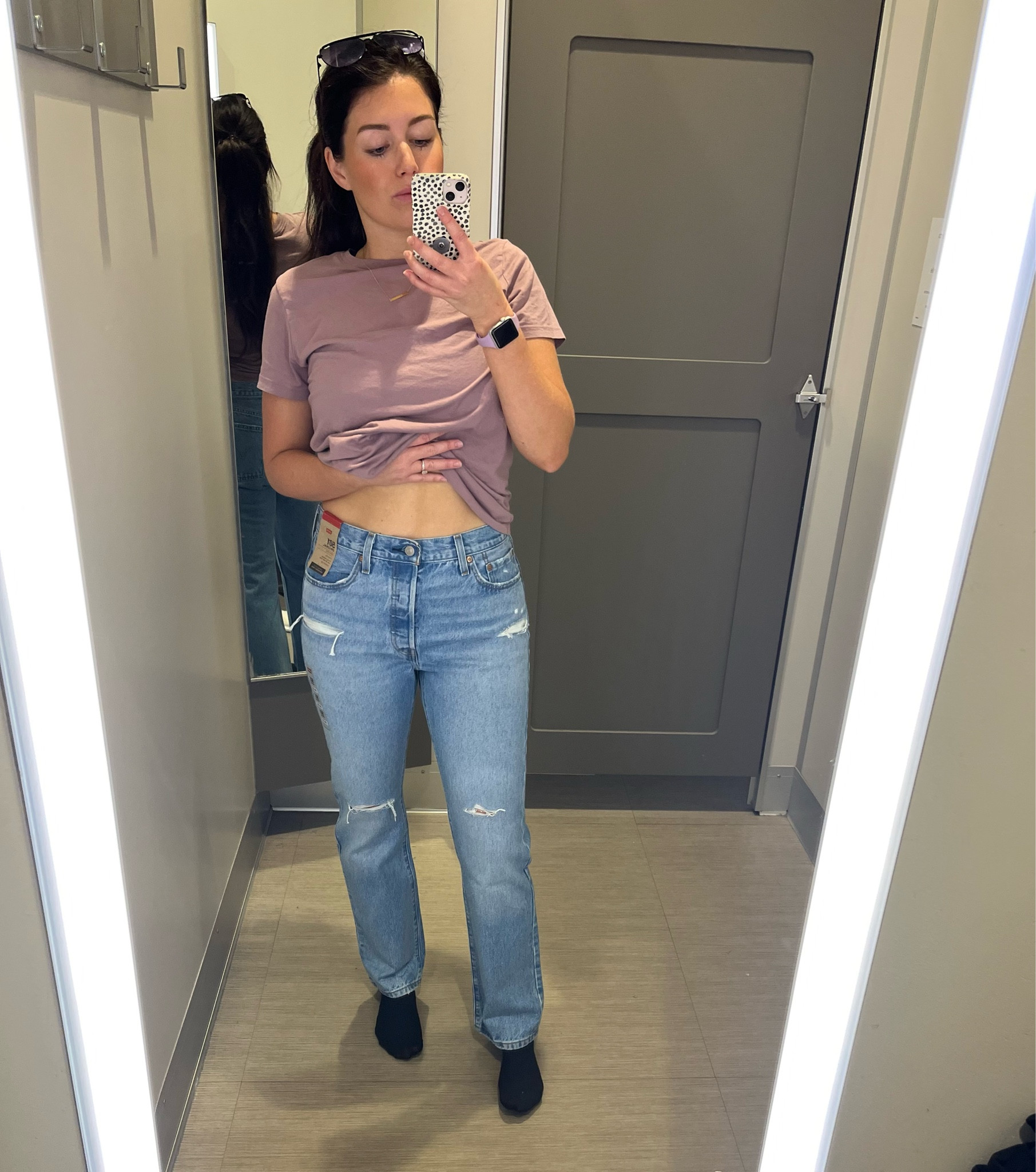 I ran to the check out to buy these everyday Levi 501s 

#LTKstyletip #LTKover40 #LTKfindsunder100