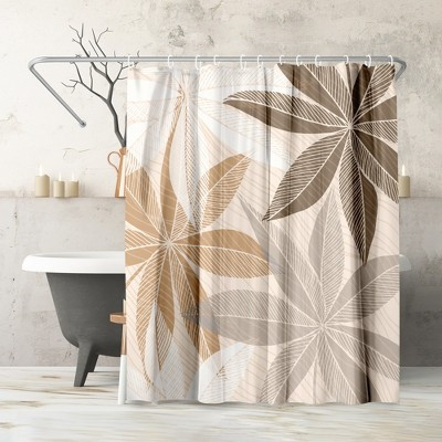 Neutral Tropical Floral by Modern Tropical - botanical Shower Curtain - Americanflat | Target